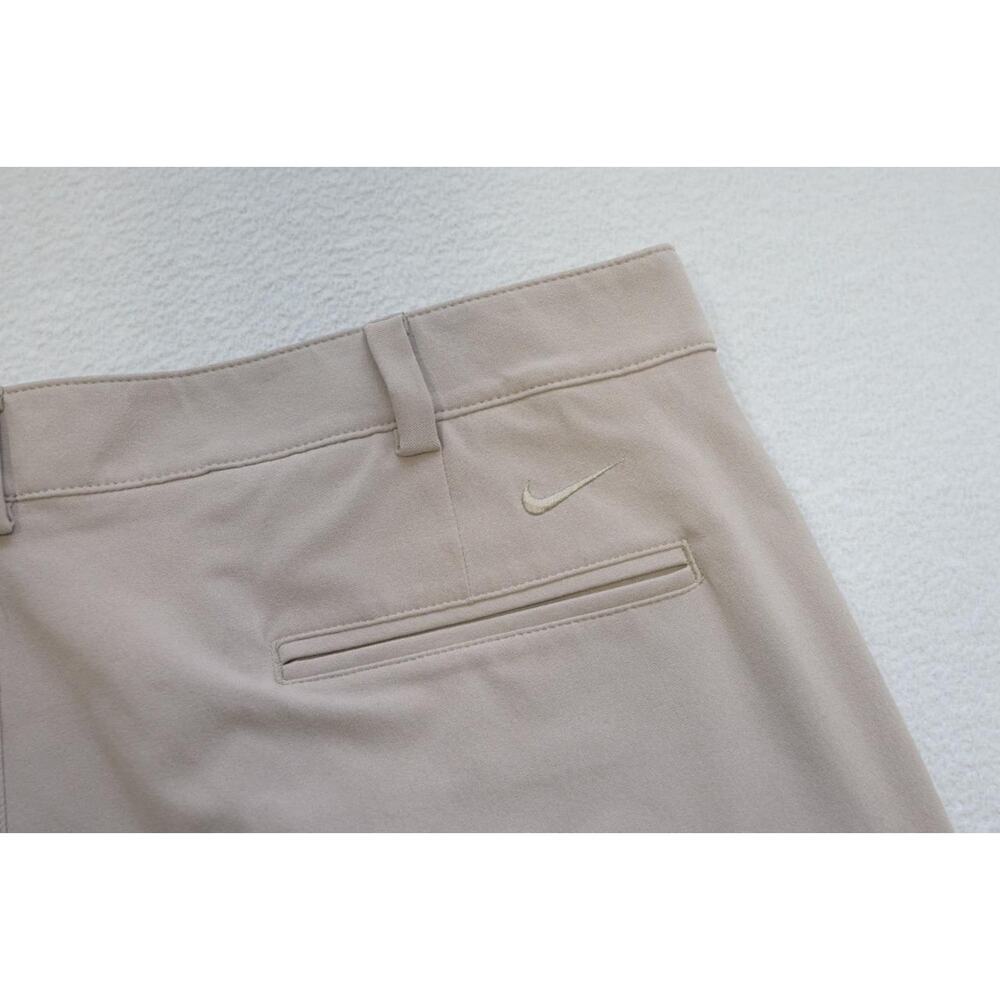 Nike Golf Pants Dri Fit‎ Performance Beige Pleated Athletic Mens Sz 36 x 30